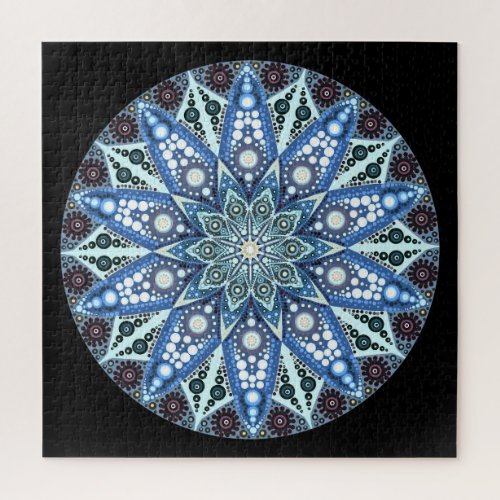 Blue Diamond Mandala Puzzle