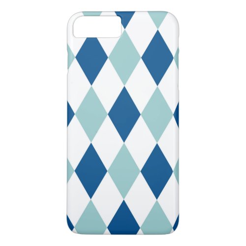 Blue Diamond Mosaic Pattern iPhone 8 Plus7 Plus Case