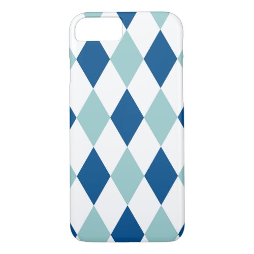 Blue Diamond Mosaic Pattern iPhone 87 Case