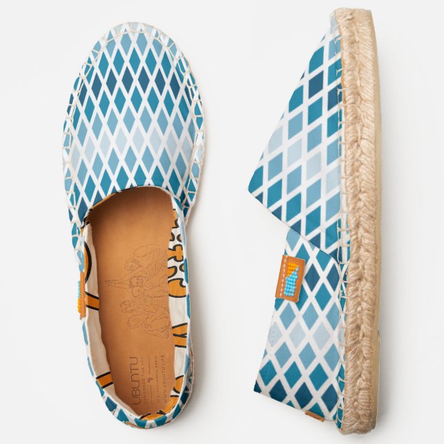 Blue Diamond Ombre Espadrilles (Side)