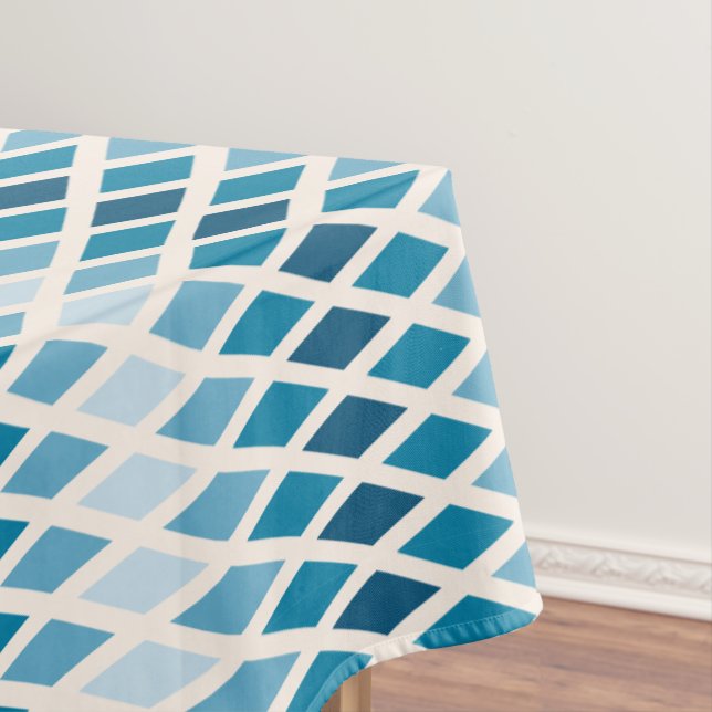 Blue Diamond Ombre Tablecloth (In Situ)