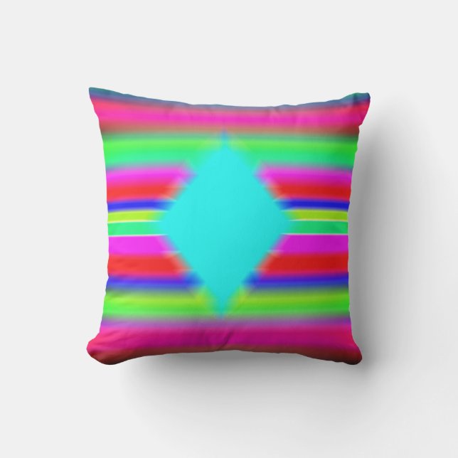 Blue diamond outdoor pillow (Front)
