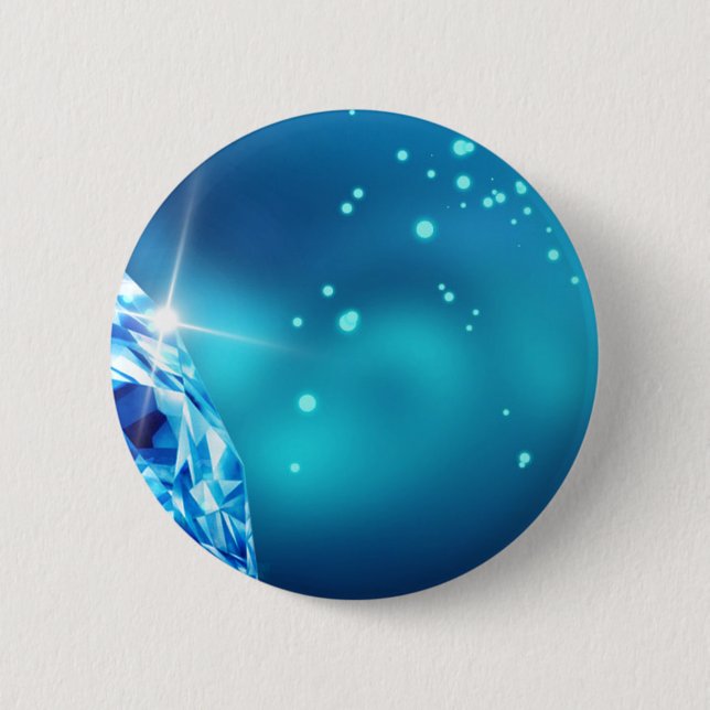 blue diamond pinback button (Front)