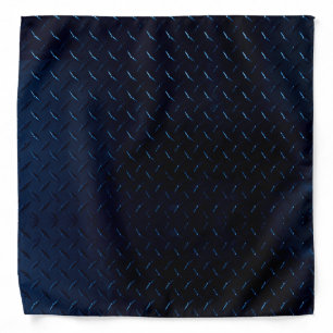 Blue Diamond Plate Metal Bandana
