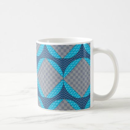 Blue Diamond Quilt Mug