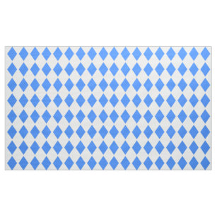 Blue Diamond Pattern Fabric | Zazzle