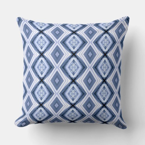 Blue Diamonds Harmony Pattern Diamond Blues Throw Pillow