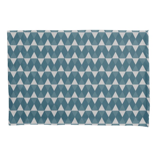 Blue diamonds pattern pillow case (Front)