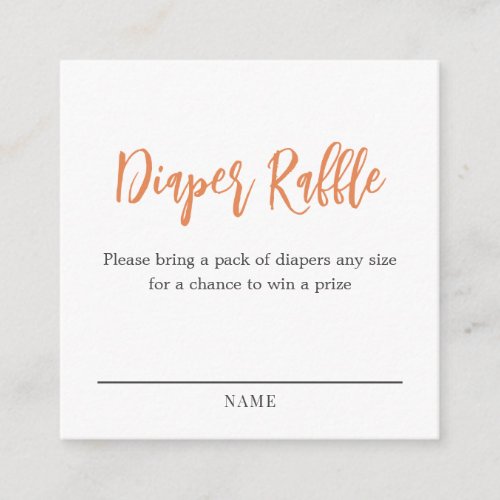 Blue Diaper Raffle Ticket Enclosure Card