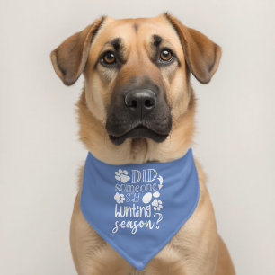 Blue Did Someone Say Hunting Season Pet Bandana Collar