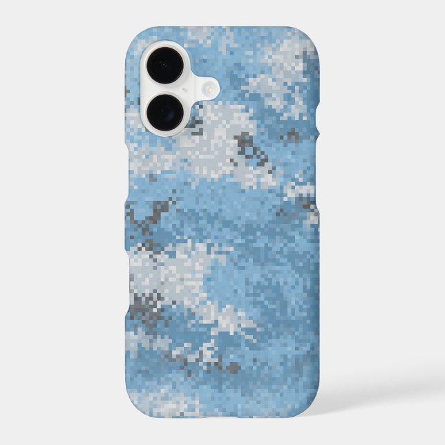 Blue Digi Camo Iphone Case (Back)