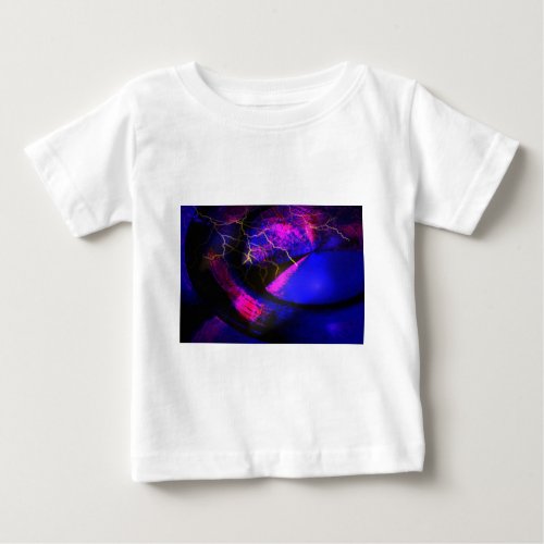 Blue Digital Abstract Art Baby T_Shirt