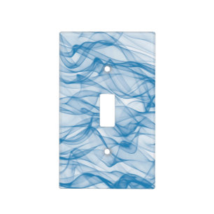 BLUE Digital Art Cool Modern Abstract Pattern  Light Switch Cover