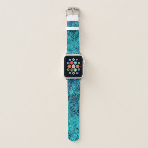 Blue digital art with many mixed/labyrinthic lines apple watch band