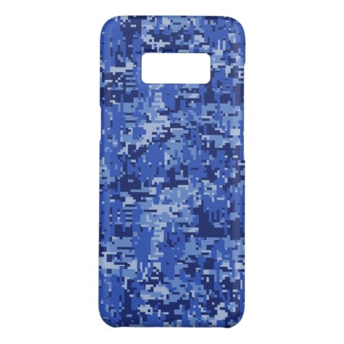 Blue Digital Pixels Camouflage Decor Texture Case_Mate Samsung Galaxy S8 Case