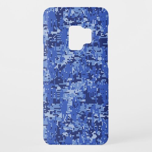 Blue Digital Pixels Camouflage Decor Texture Case_Mate Samsung Galaxy S9 Case