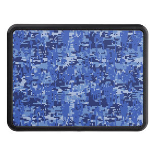 Blue Digital Pixels Camouflage Texture Hitch Cover