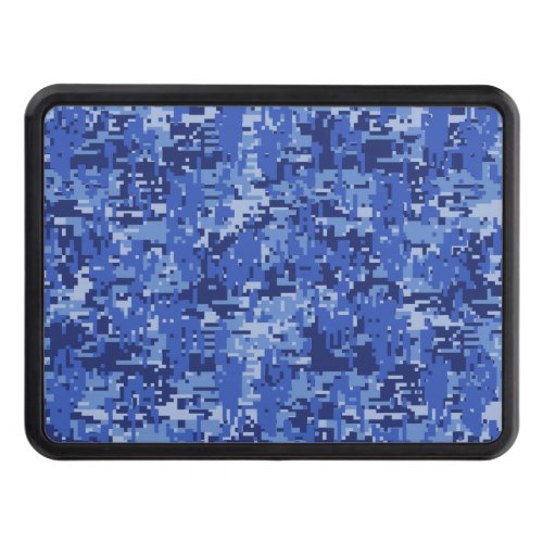 Blue Digital Pixels Camouflage Texture Hitch Cover