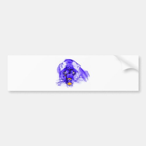 Blue Digital Pop Art Jaguar Bumper Sticker