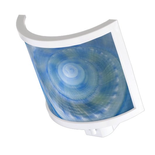 Blue Digital Seashell Bathroom Set Nightlight (Angled)