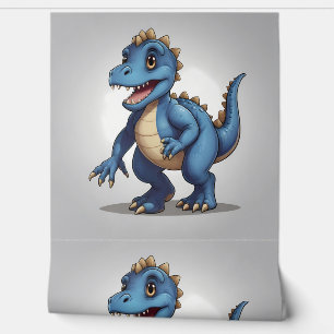 Blue Dino Kids Accent Wall Decor Wallpaper
