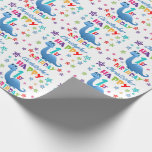 Blue Dinosaur 1st Birthday Wrapping Paper<br><div class="desc">A special 1st birthday gift wrap! This bright fun first birthday wrapping paper features a blue dinosaur, some pretty stars and colorful text. A cute design for someone who will be one year old. Add the 1st birthday child's name to the gift wrap to customize it for the special boy...</div>