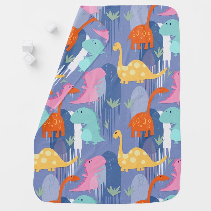 blue dinosaur blanket