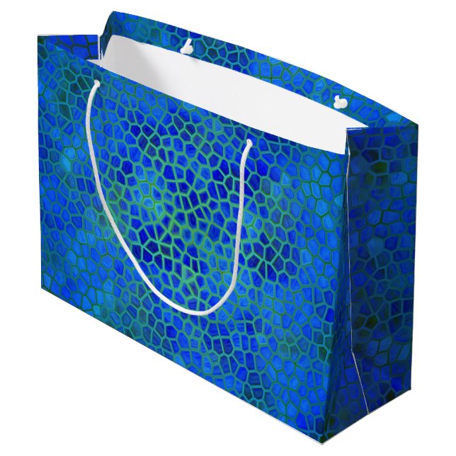 Blue Dinosaur Hide Gift Bag (Back Angled)