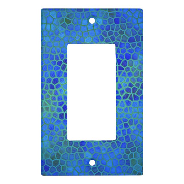 Blue Dinosaur Hide Light Switch Cover (Front)