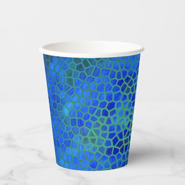 Blue Dinosaur Hide Paper Cups (Front)