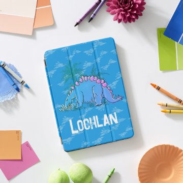 Blue dinosaur Stegosaurus custom name