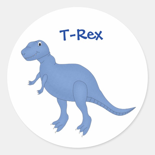 Blue dinosaur sticker (Front)