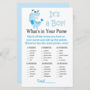 Blue Dinosaur What's in your purse game