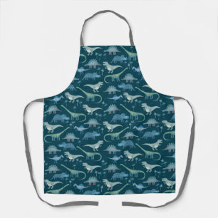 Blue Dinosaurs Apron