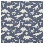 Blue Dinosaurs Jurassic Dinos Pattern Fabric