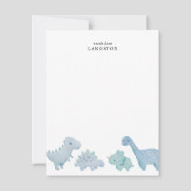 Blue Dinosaurs Kids Note Card