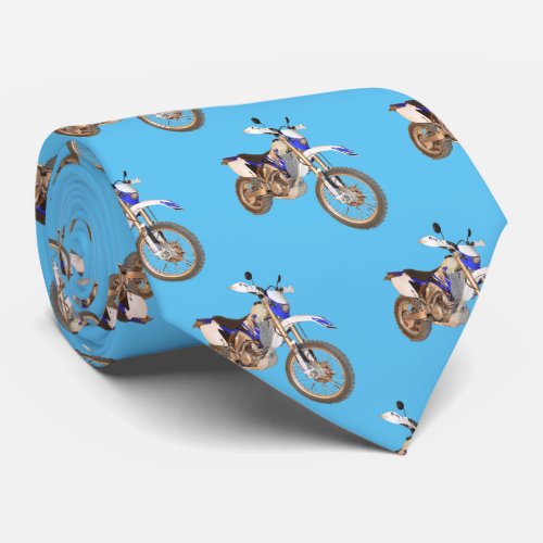 Blue Dirt Motor Bikes   Neck Tie