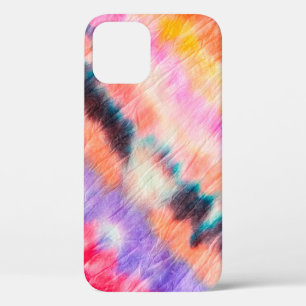 Blue Dirty Art Painting. Tie Dye Texture. Purple B iPhone 12 Case