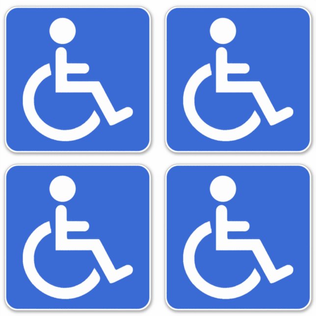 Blue disabled symbol sticker (Front)