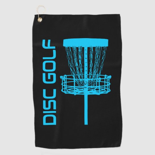 Blue Disc Golf Basket Golf Towel