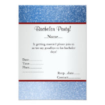 Blue DISCO BACHELOR PARTY INVITATION