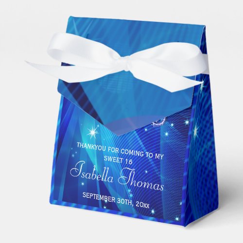 Blue Disco Ball and Sparkle Heels Favor box