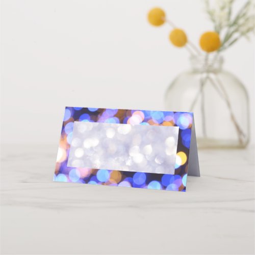 Blue Disco Repeating Name Place Cards