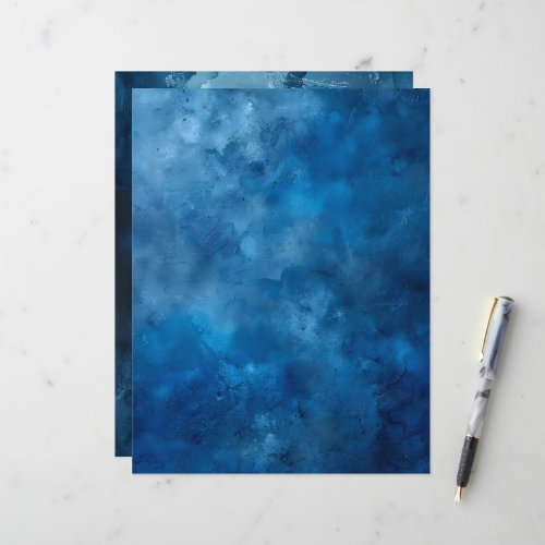 Blue Distressed Ink Background Scrapbook Paper
