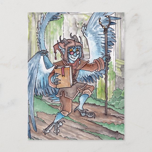 Blue Djinni Postcard (Front)