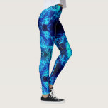 Blue DNA Strands Science Leggings<br><div class="desc">Blue DNA strands on a dark blue background make a fun scientific design.</div>
