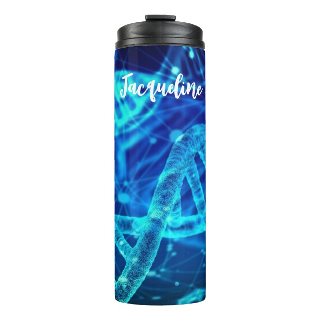 Blue DNA Strands Science Thermal Tumbler (Front)