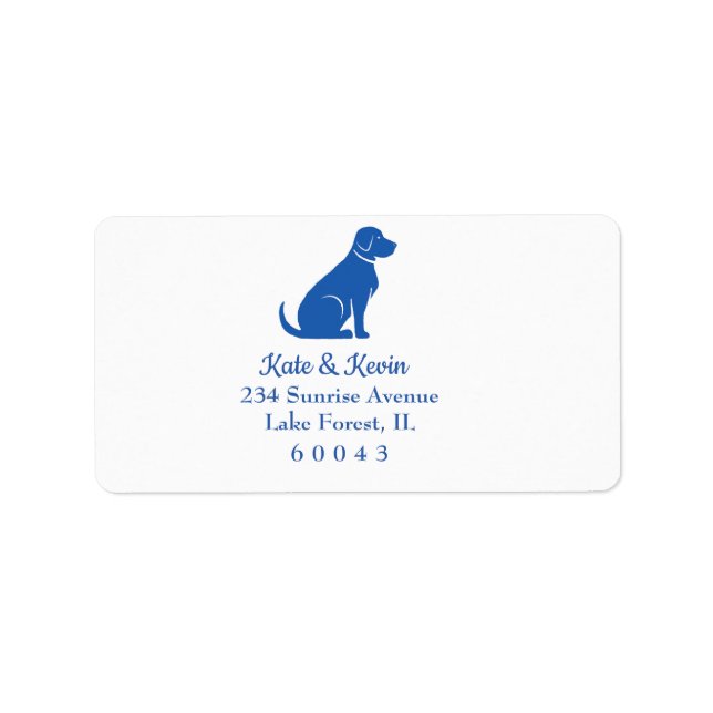 Blue Dog Address Label (Front)