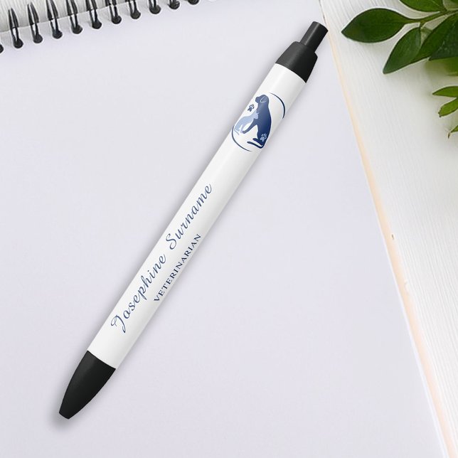 Blue Dog And Cat Logo Custom Veterinarian Vet Tech Pen (Creator Uploaded)