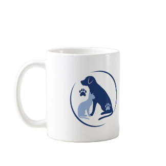 Blue Dog And Cat Logo Or Your Own Vet Clinic Logo Coffee Mug